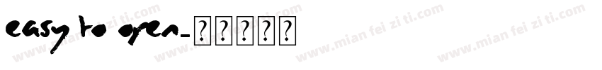 easy to open字体转换